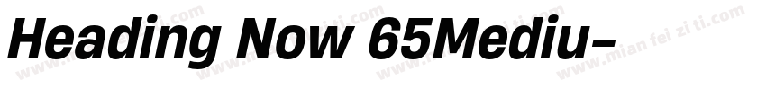 Heading Now 65Mediu字体转换